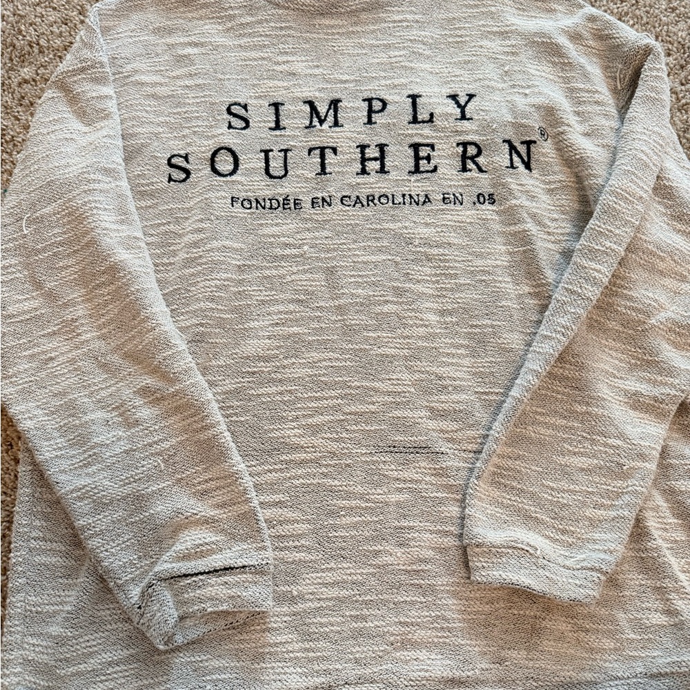 Simply Southern Light Gray Men's Crewneck Sweater